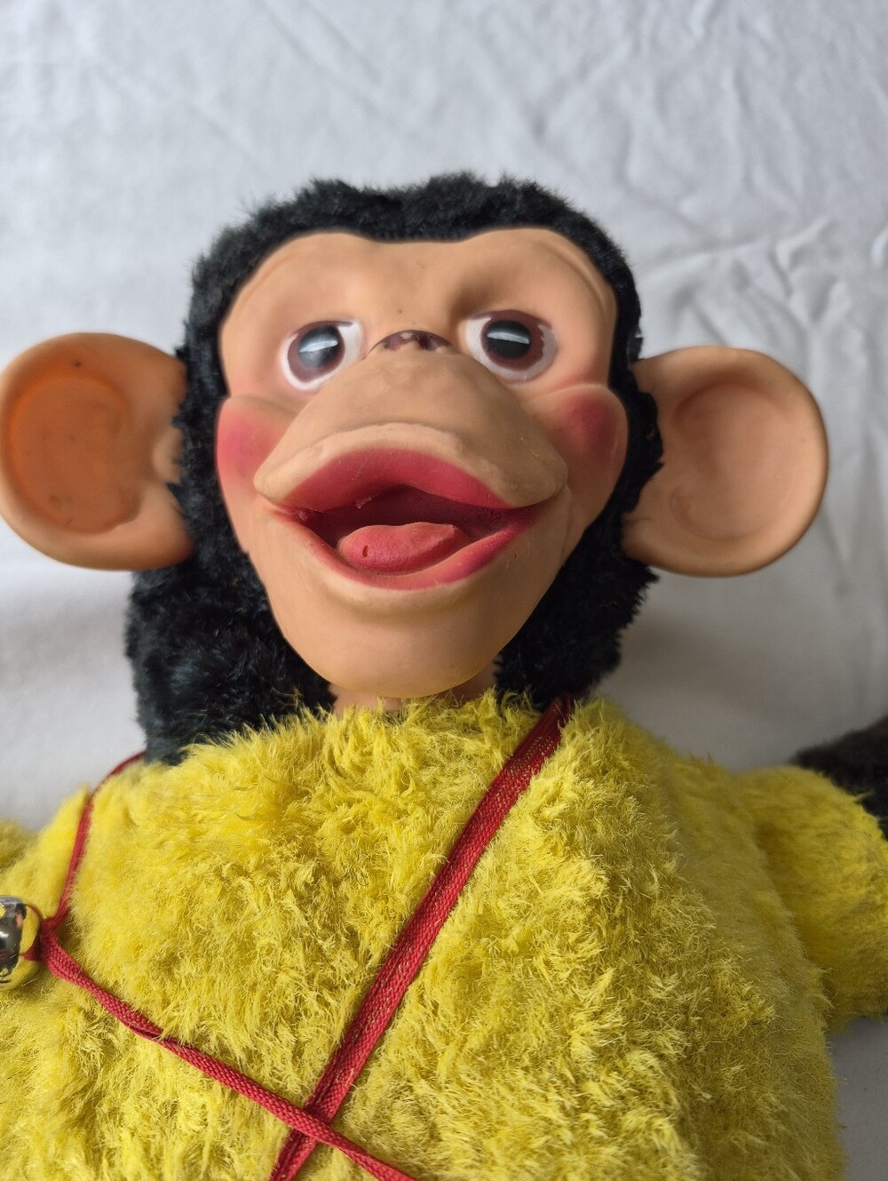 Vtg 50s Zippy Monkey Mr Bim Zip Plush Banana  Toy Rubber Face Doll 16”